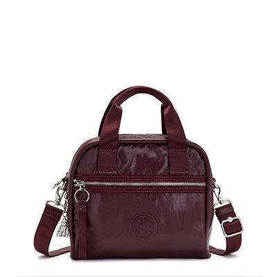 Bolsos De Hombro Kipling Hadya Vino Metal | MXKi1972S