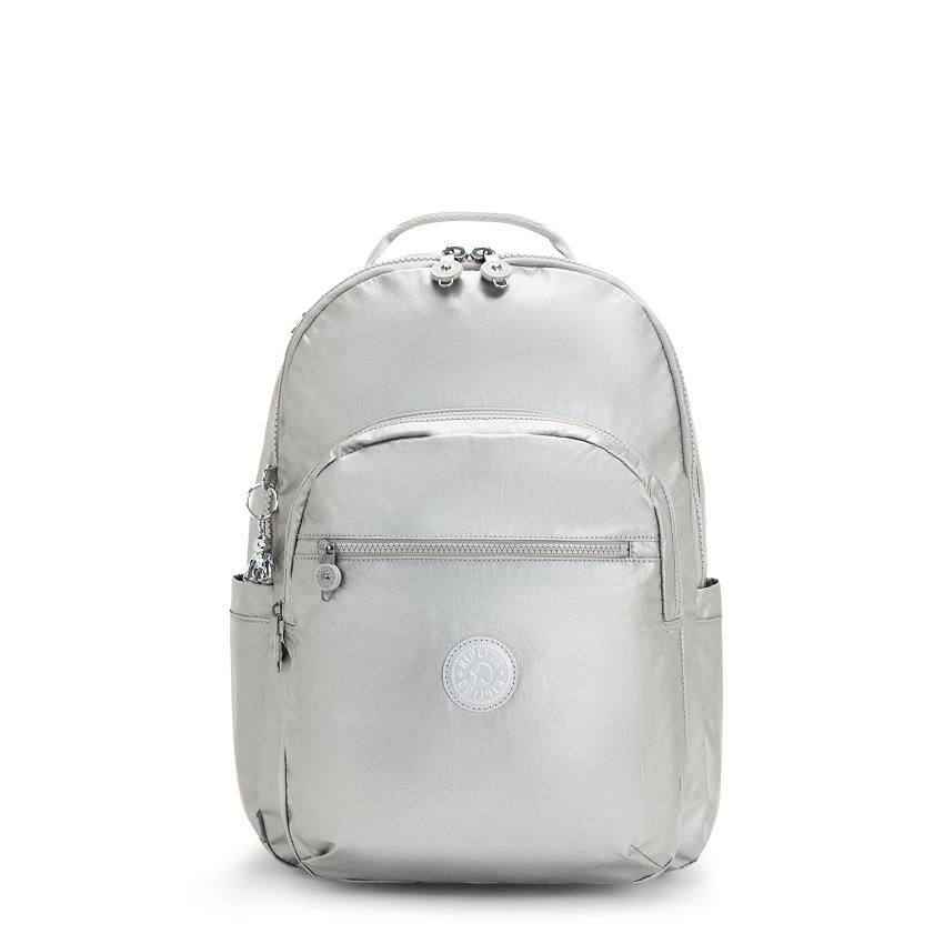 Mochila Para Laptop Kipling Seoul Large Plateados | MXKi1343G